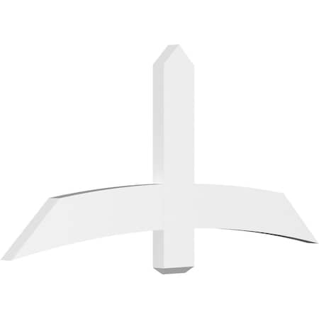 Ekena Millwork Bellingham Architectural Grade PVC Gable Bracket, 60"W x 27 1/2"H x 2"D x 6"F, 11/12 Pitch GBP060X28X0206BEL00
